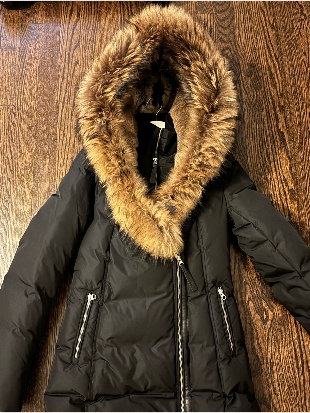 Mackage TRISH Black Down Coat Genuine Fur - Picture 10 of 10
